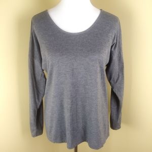3/$15 Grey Open Back Long Sleeve Tshirt